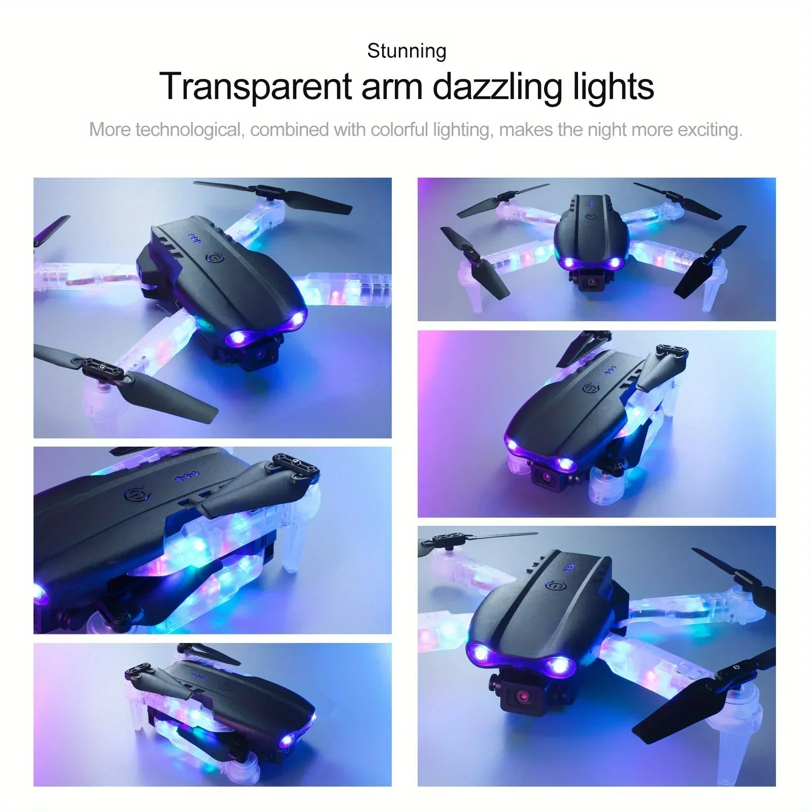 E88/E99 Drone with HD Screen Control Dual Camera Color LED Lights Light Stream Positioning ESC Technology RC Quadcopter