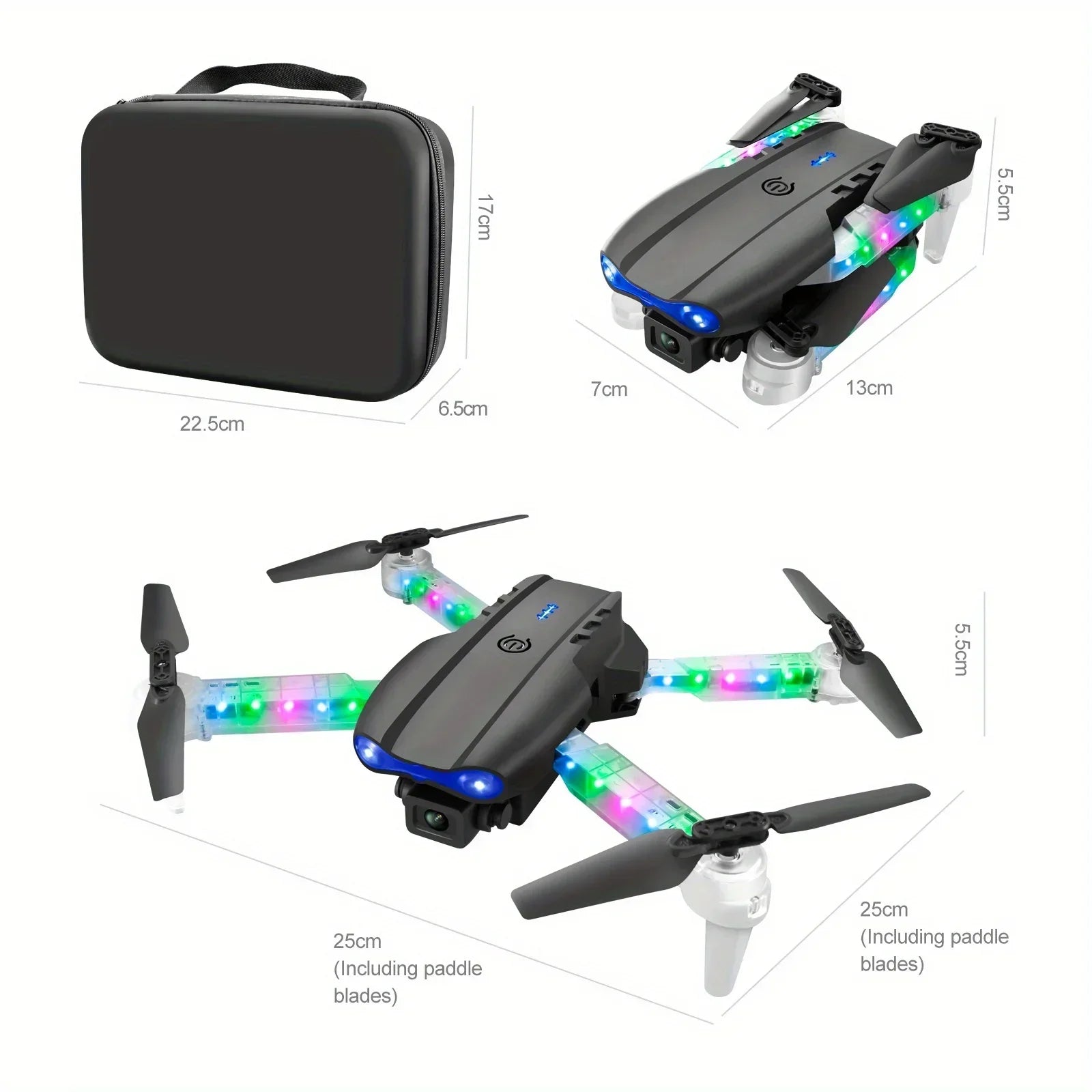 E88/E99 Drone with HD Screen Control Dual Camera Color LED Lights Light Stream Positioning ESC Technology RC Quadcopter