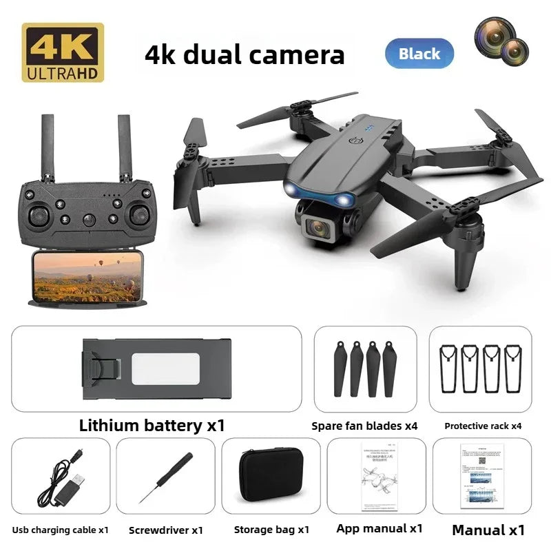 Drone With Camera 4k E99 Pro K3 Obstacle Avoidance 2.4g Rc Foldable 360 Flip Indoor Hover Headless Mode Kids Mini Helicopter