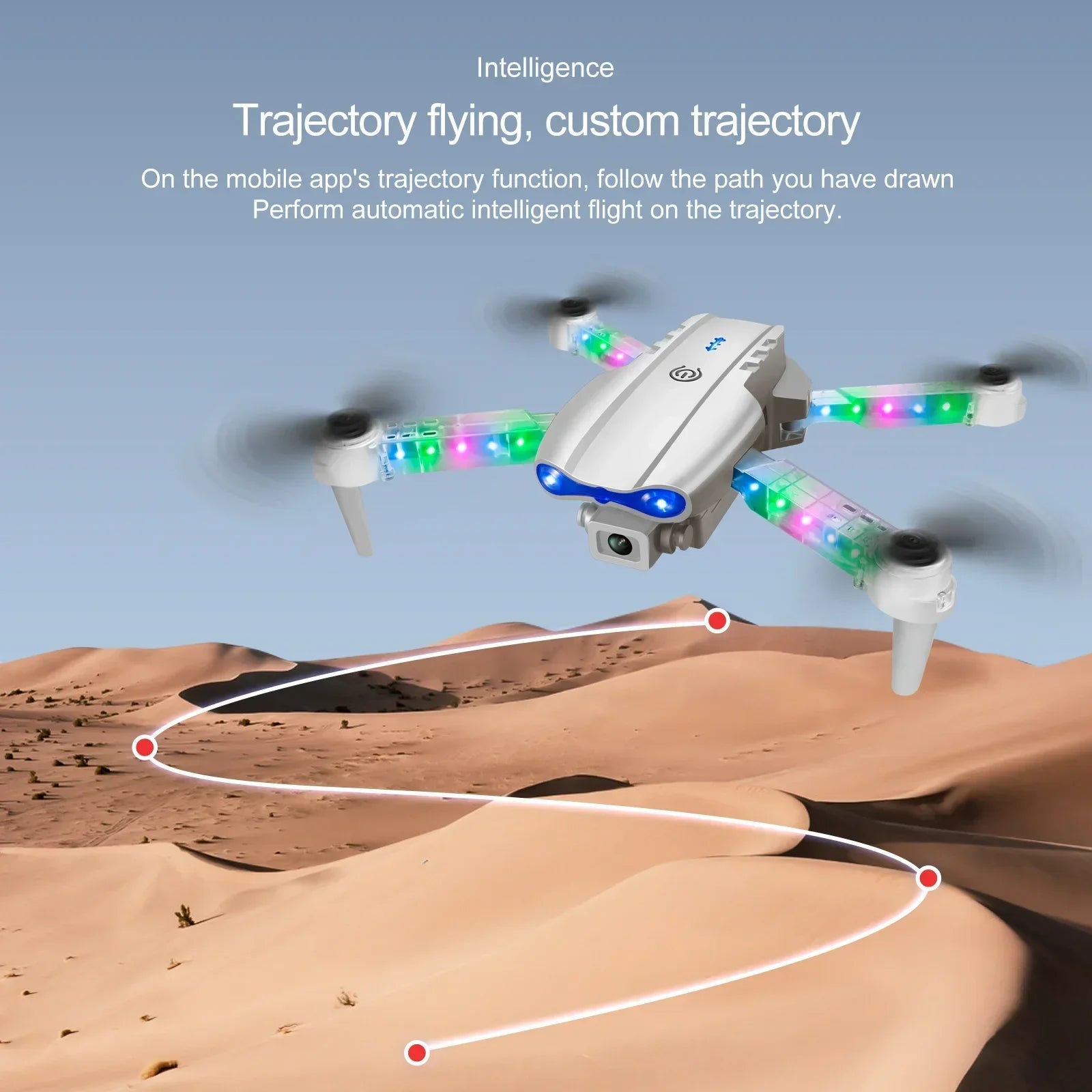 E88/E99 Drone with HD Screen Control Dual Camera Color LED Lights Light Stream Positioning ESC Technology RC Quadcopter