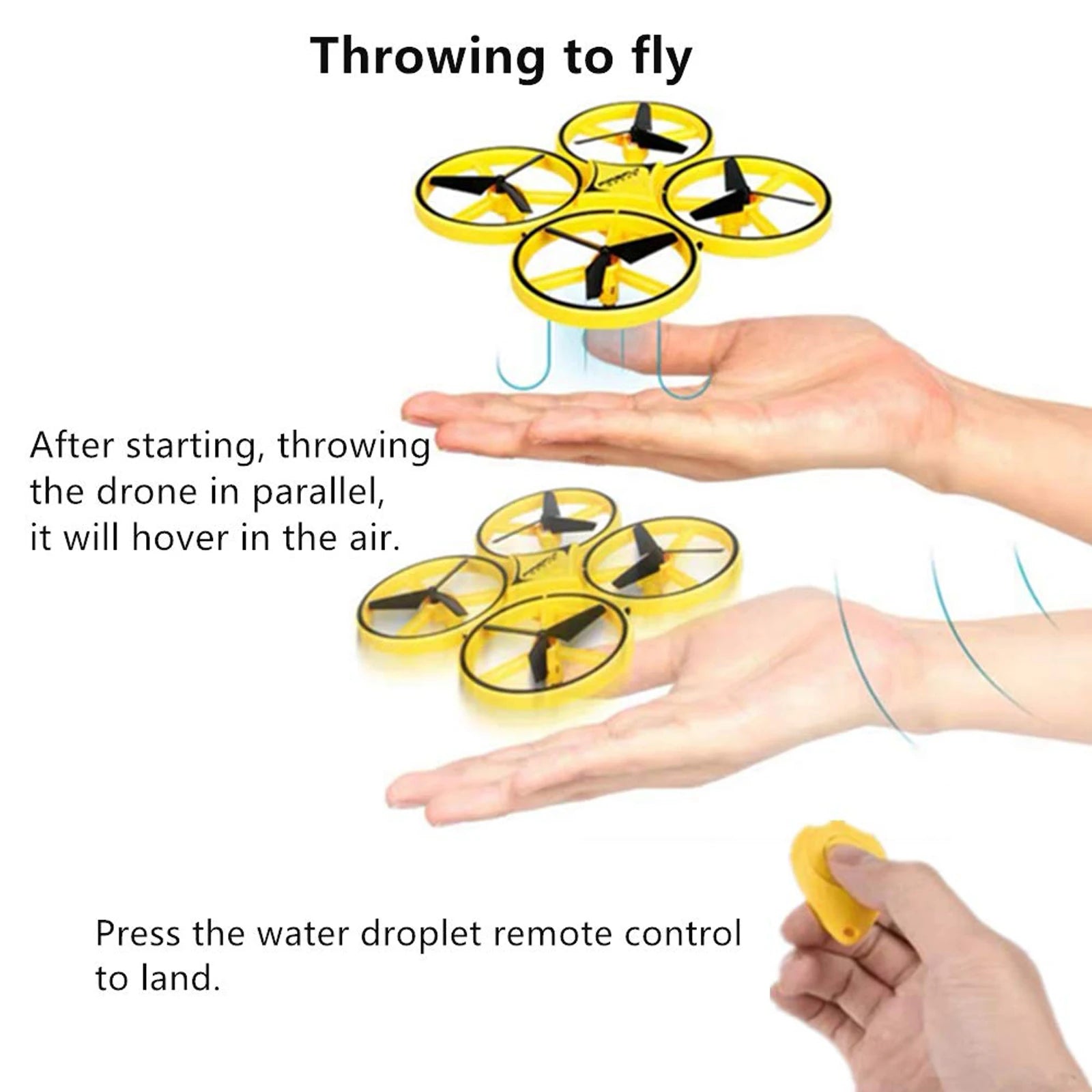 Control Drone Control Drone Infrared Obstacle Avoidance Drone with LED Light Futuristic Unmanned Aircraft Sensor Equipped Drone