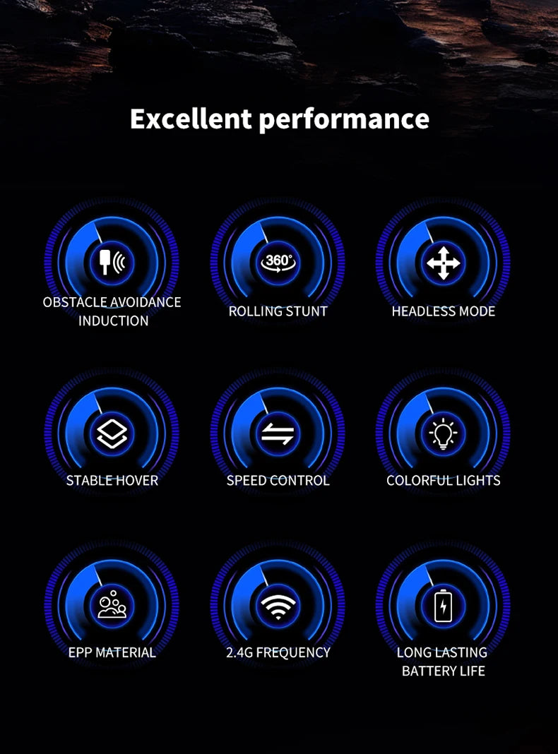 Drone with Camera Foam UAV Ufo Intelligent Obstacle Avoidance Aerial Aircraft Mini RC Helicopter Dron Toys for Kids Christmas