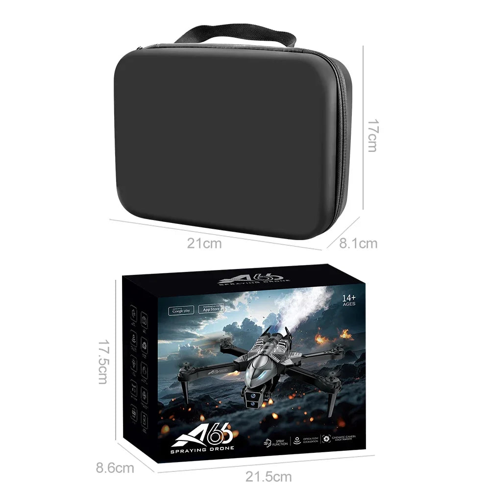 Drone Spray Fighter HD Dual Camera A66 Aerial Photography Drone Obstacle Avoidance Optical Flow with WIFI Signal Headless Mode