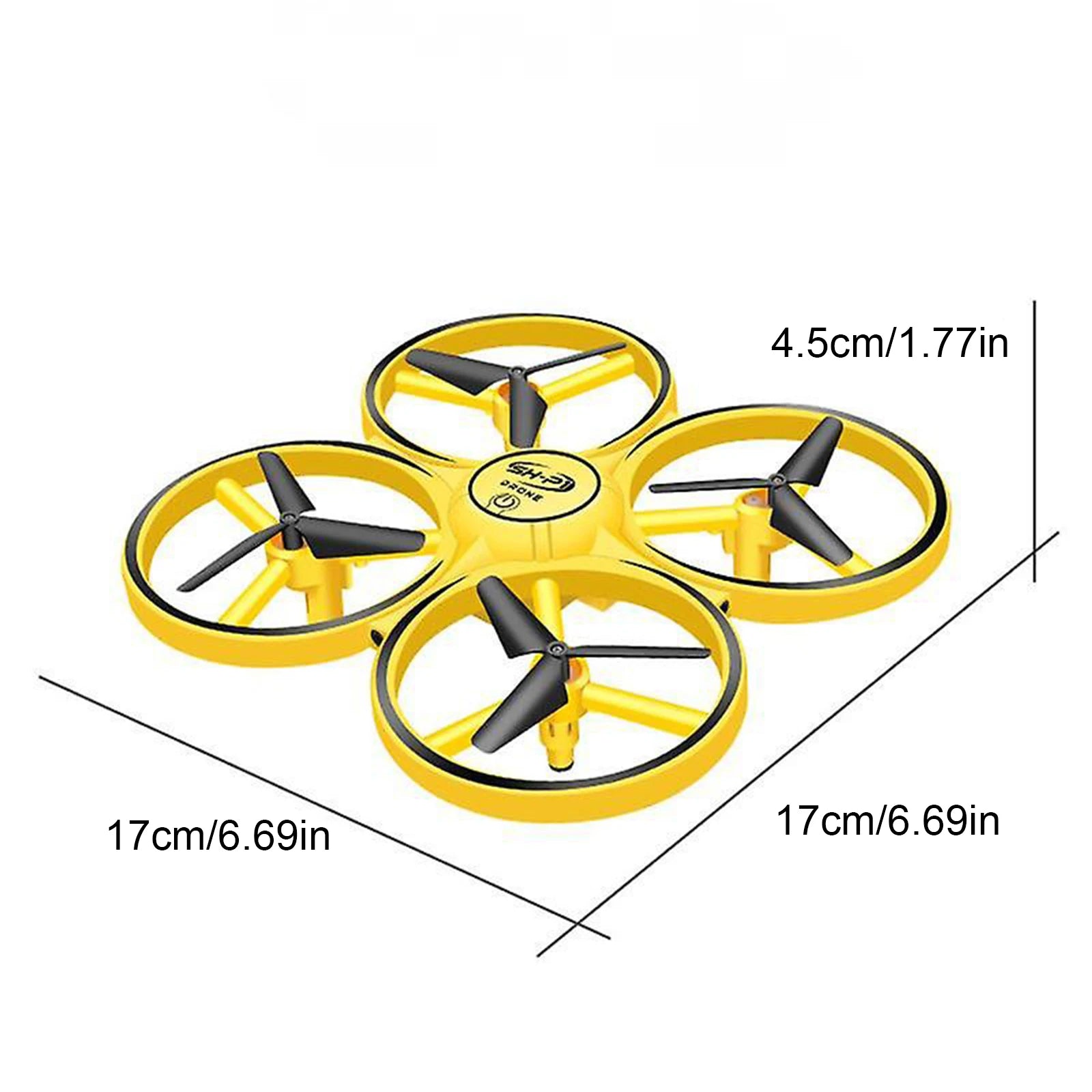 Control Drone Control Drone Infrared Obstacle Avoidance Drone with LED Light Futuristic Unmanned Aircraft Sensor Equipped Drone