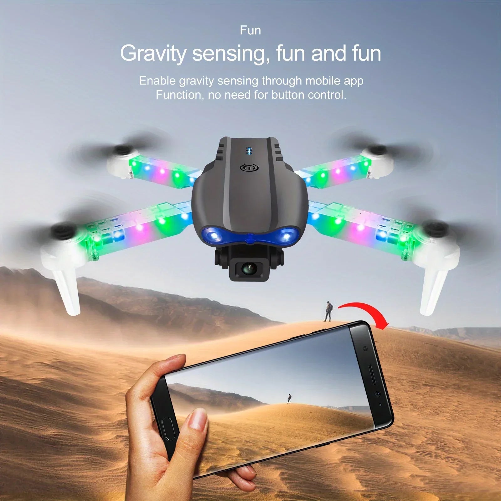 E88/E99 Drone with HD Screen Control Dual Camera Color LED Lights Light Stream Positioning ESC Technology RC Quadcopter