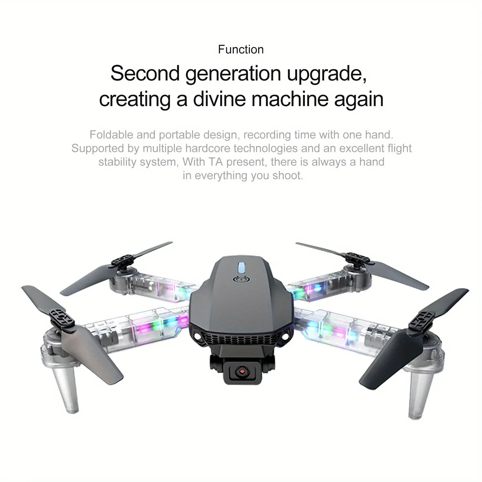 E88/E99 Drone with HD Screen Control Dual Camera Color LED Lights Light Stream Positioning ESC Technology RC Quadcopter