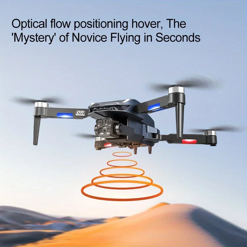New D11 Drone with Obstacle AvoidanceGradient RunningLight Brushless Motor EIS Electronic Anti-Shake Servo Gimbal Stabilisation