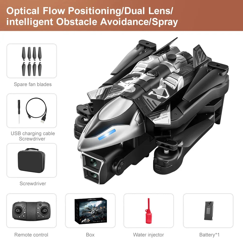 Drone Spray Fighter HD Dual Camera A66 Aerial Photography Drone Obstacle Avoidance Optical Flow with WIFI Signal Headless Mode