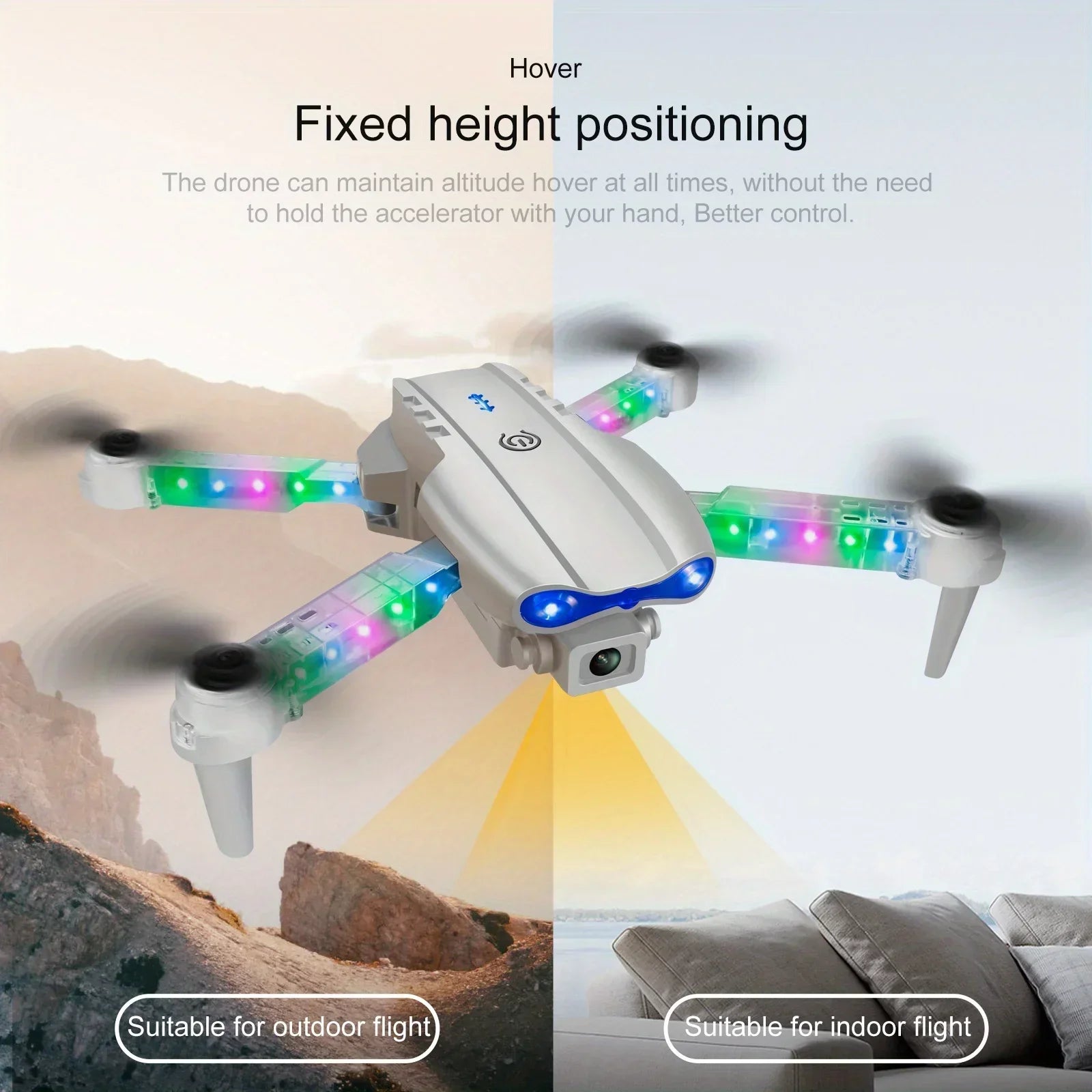 E88/E99 Drone with HD Screen Control Dual Camera Color LED Lights Light Stream Positioning ESC Technology RC Quadcopter