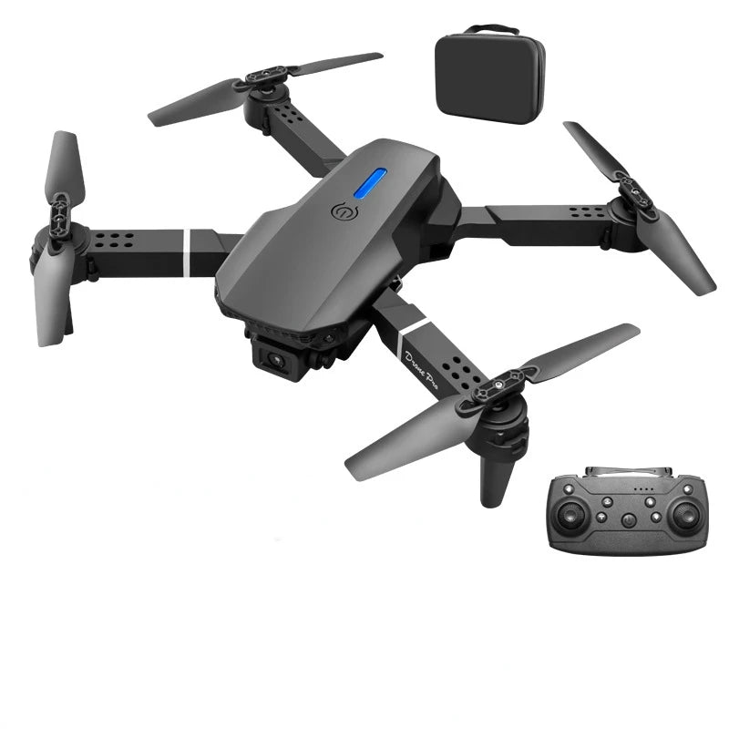 Professional Drone E88 4K Wide-Angle HD 1080P Camera WiFi FPV Height Hold Foldable RC Drone Quadrotor Helicopter Children's Toys