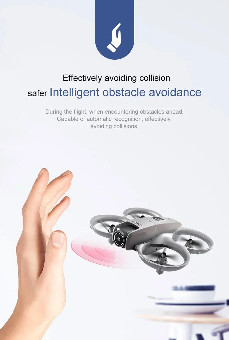 New D16 Drone HD ESC Dual Camera Propeller Safety Design Optical Stream Positioning Three Sides Obstacle Avoidance Headless Mode