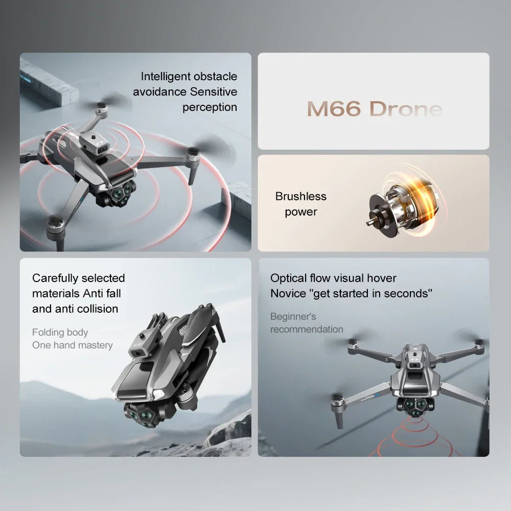 Drone Profesional 8K Dual Camera Brushless Motor Obstacle Avoidance Dron RC Helicopter Foldable Quadcopter