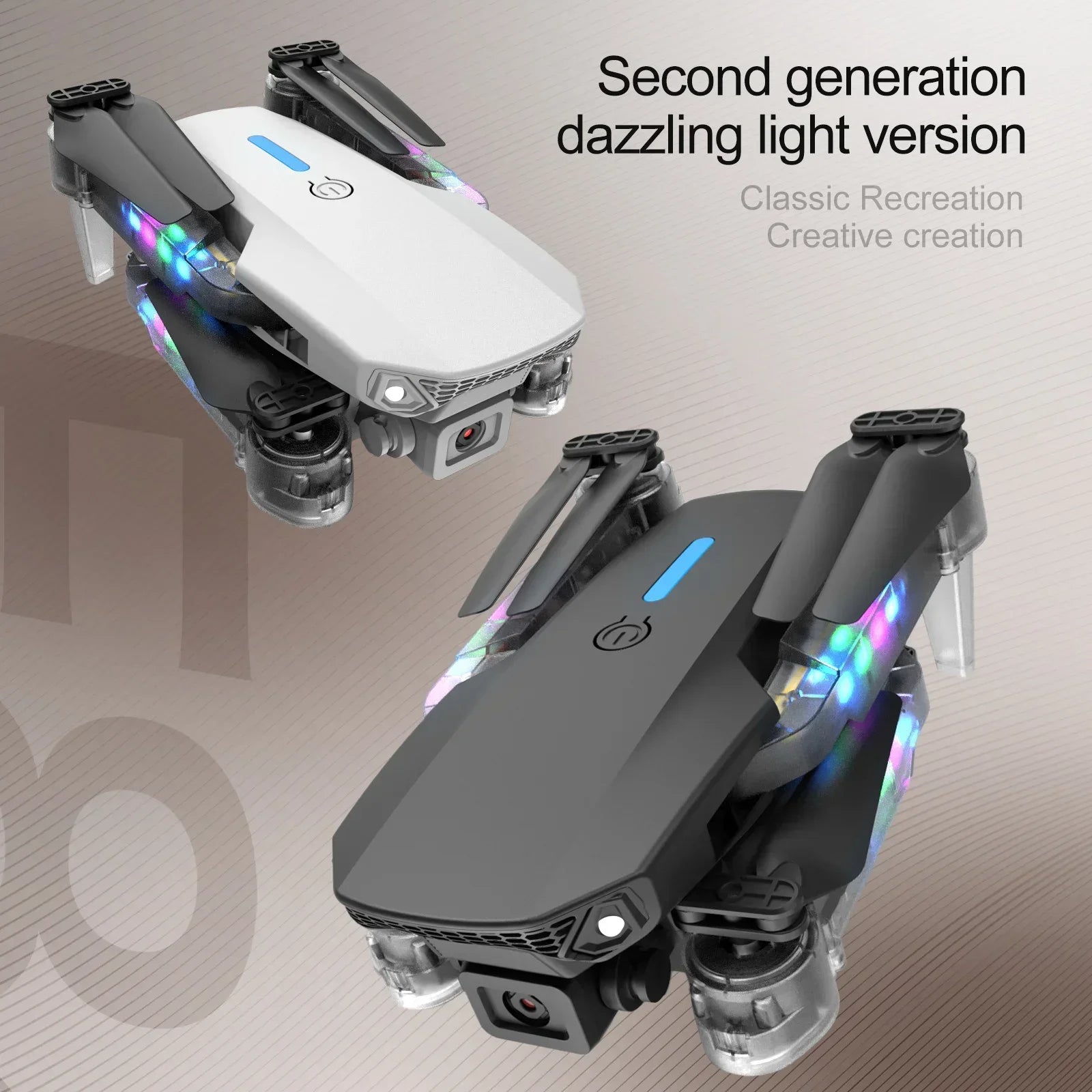 E88/E99 Drone with HD Screen Control Dual Camera Color LED Lights Light Stream Positioning ESC Technology RC Quadcopter