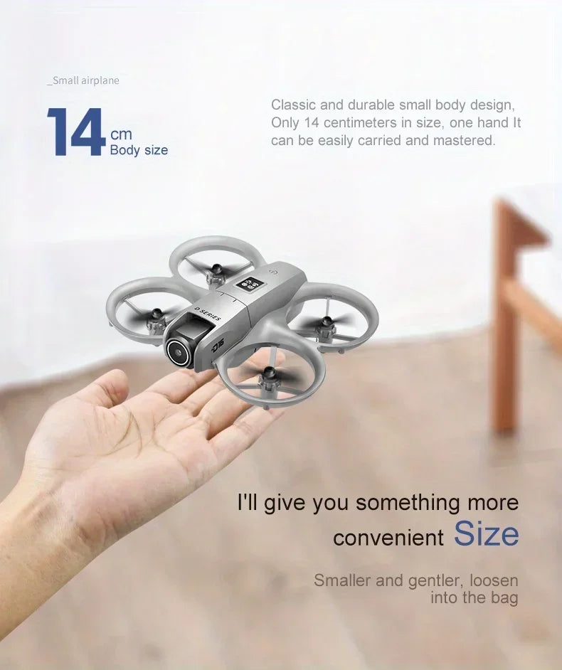 New D16 Drone HD ESC Dual Camera Propeller Safety Design Optical Stream Positioning Three Sides Obstacle Avoidance Headless Mode