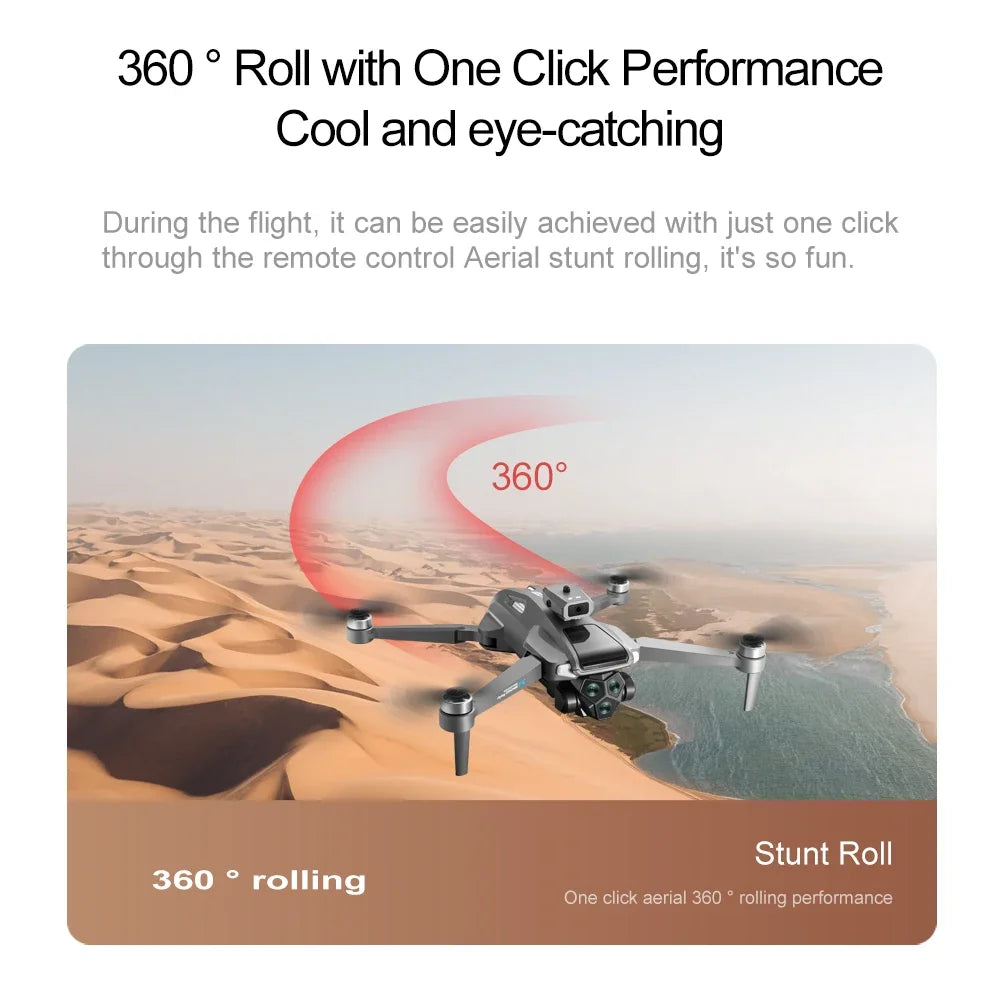 Drone Profesional 8K Dual Camera Brushless Motor Obstacle Avoidance Dron RC Helicopter Foldable Quadcopter