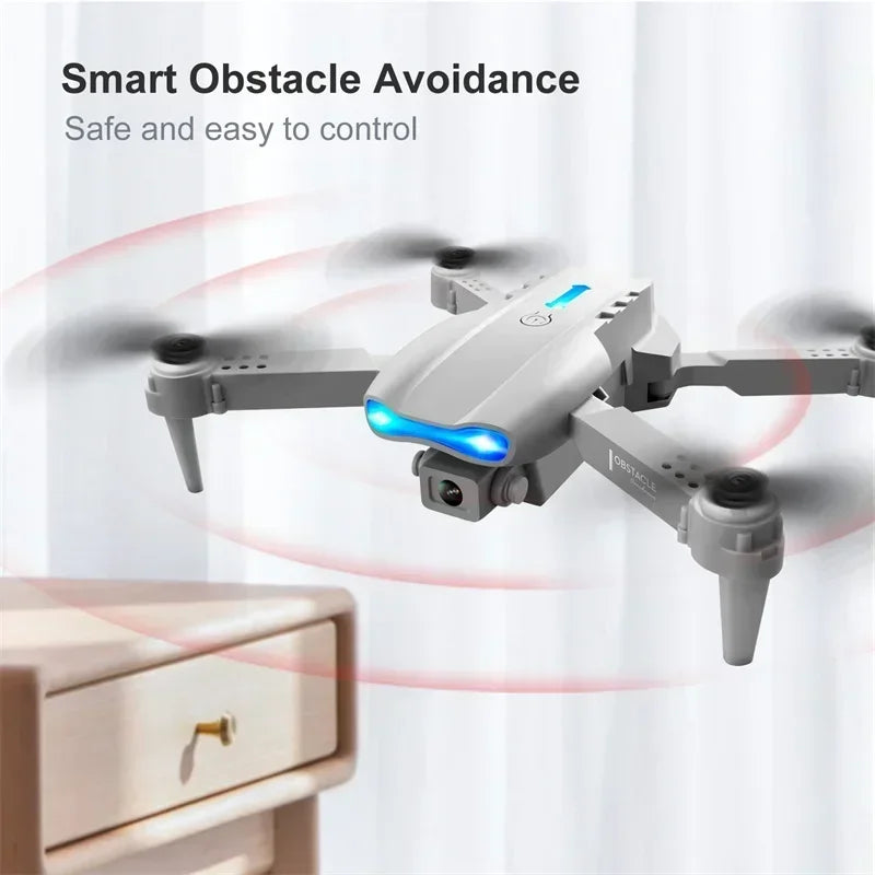 Drone With Camera 4k E99 Pro K3 Obstacle Avoidance 2.4g Rc Foldable 360 Flip Indoor Hover Headless Mode Kids Mini Helicopter