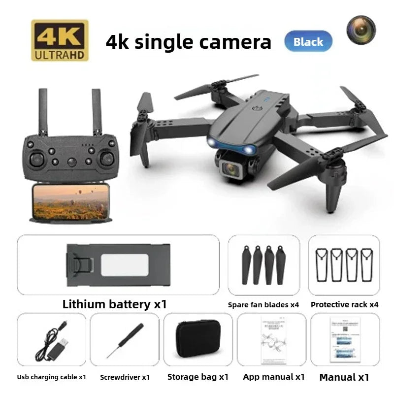 Drone With Camera 4k E99 Pro K3 Obstacle Avoidance 2.4g Rc Foldable 360 Flip Indoor Hover Headless Mode Kids Mini Helicopter
