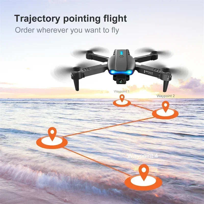 Drone With Camera 4k E99 Pro K3 Obstacle Avoidance 2.4g Rc Foldable 360 Flip Indoor Hover Headless Mode Kids Mini Helicopter