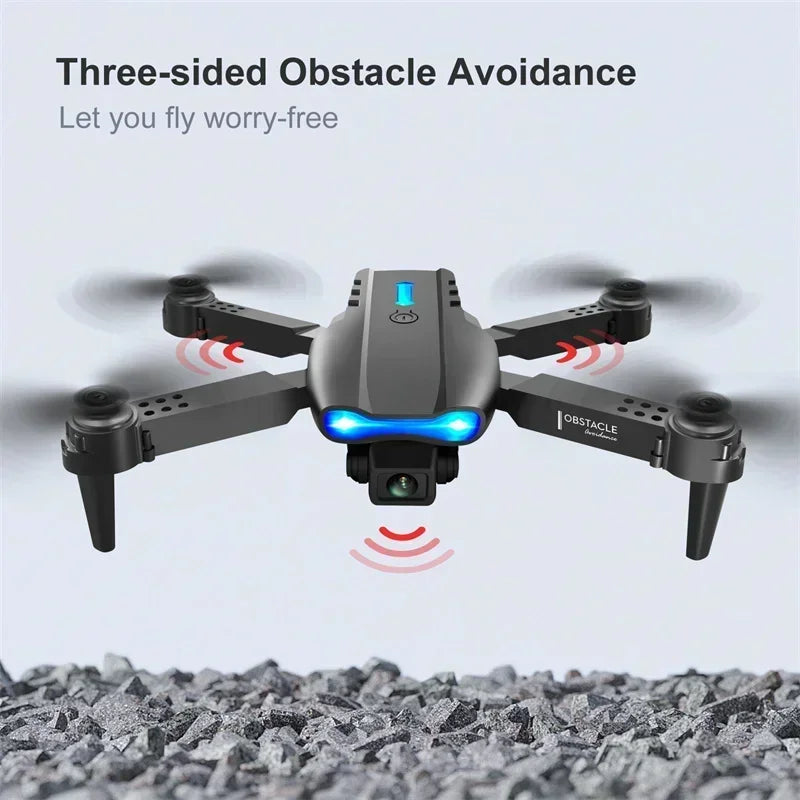Drone With Camera 4k E99 Pro K3 Obstacle Avoidance 2.4g Rc Foldable 360 Flip Indoor Hover Headless Mode Kids Mini Helicopter