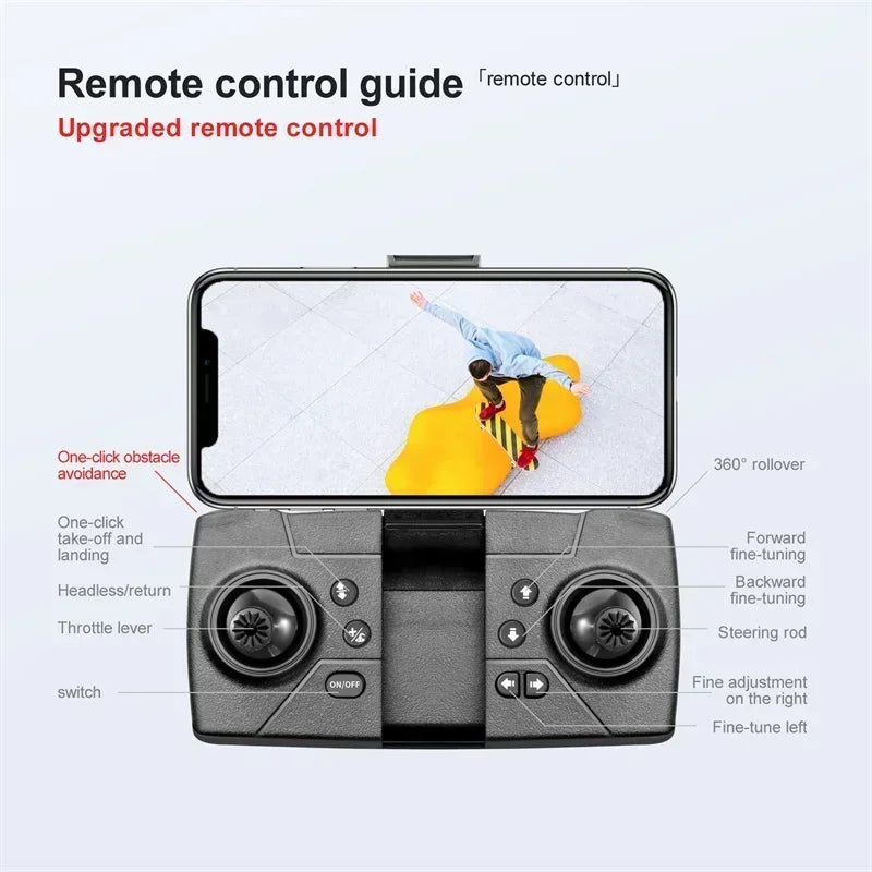 Drone With Camera 4k E99 Pro K3 Obstacle Avoidance 2.4g Rc Foldable 360 Flip Indoor Hover Headless Mode Kids Mini Helicopter