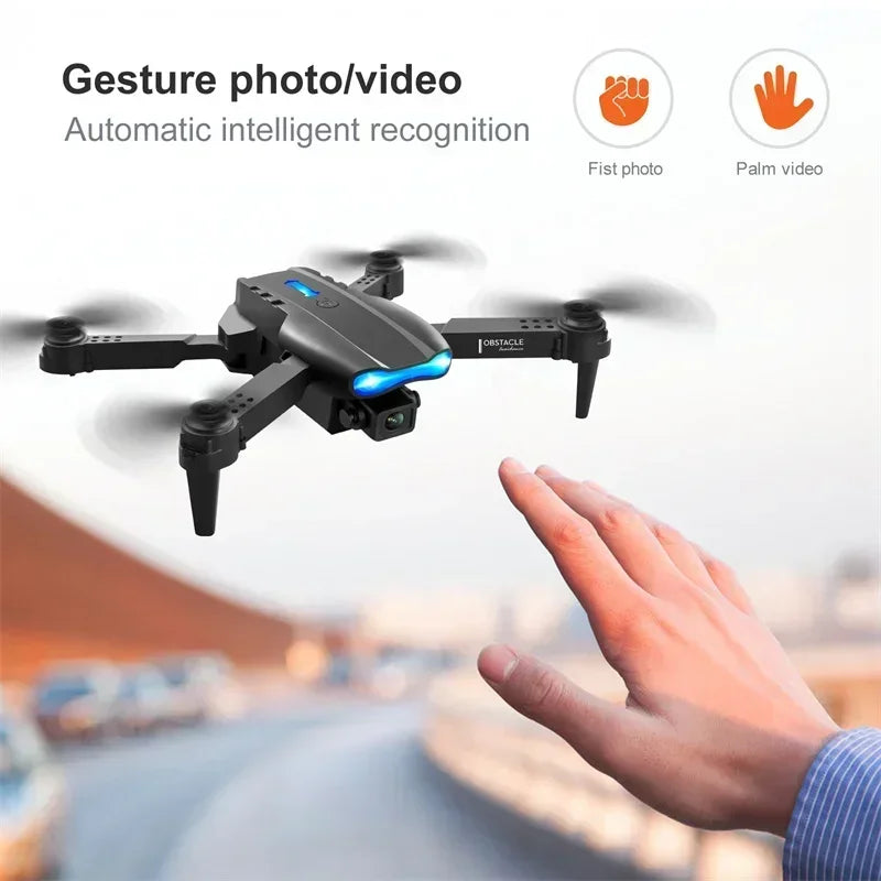 Drone With Camera 4k E99 Pro K3 Obstacle Avoidance 2.4g Rc Foldable 360 Flip Indoor Hover Headless Mode Kids Mini Helicopter